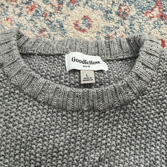 Goodfellow chunky knit cotton crewneck sweater - Picture 3 of 4